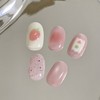[Handmade Nail Tips] StrawberrySandwich Nail Tips - Almond / [수제네일팁]