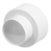 SPARES2GO External Toilet Flush Cone Rubber White Pipe to Pan