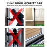 Sliding Door Security Bar, Door Jammer 2-in-1 Adjustable, Door Stoppers