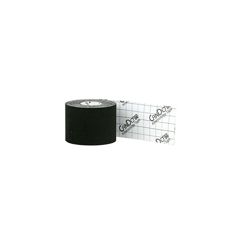CanDo 24-4852 Kinesiology Tape, 2" Width, 16.5' Length, Black