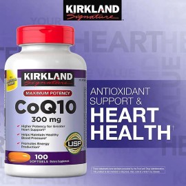 Complejo Coq10 Alta Absorcion Coenzima 300mg 100 Sge Co Q-10 Sin Sabor