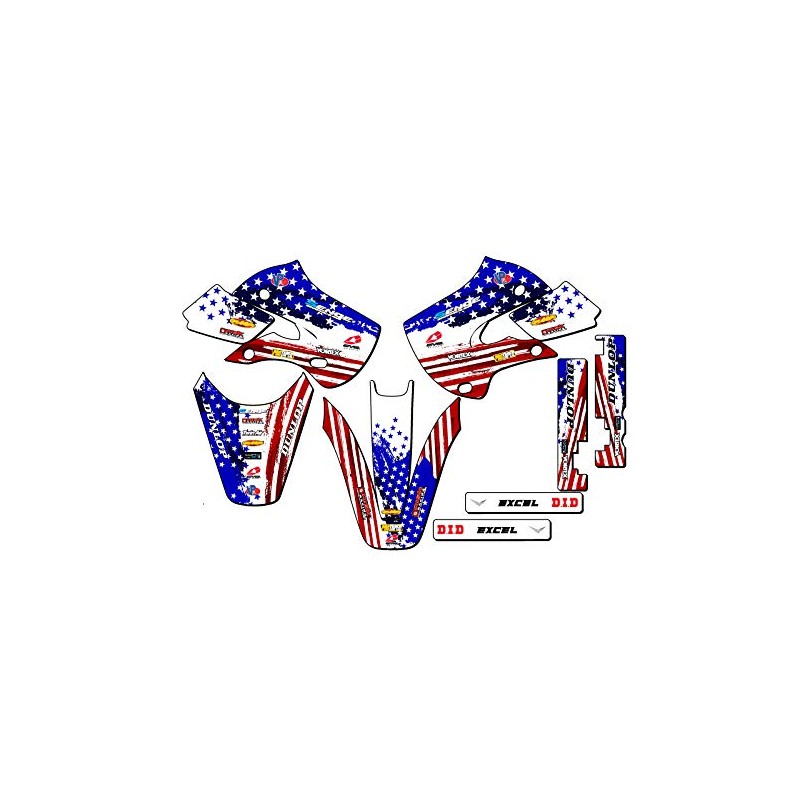 2002-2009 KLX 110 Merica USA Senge Graphics Base Kit Compatible