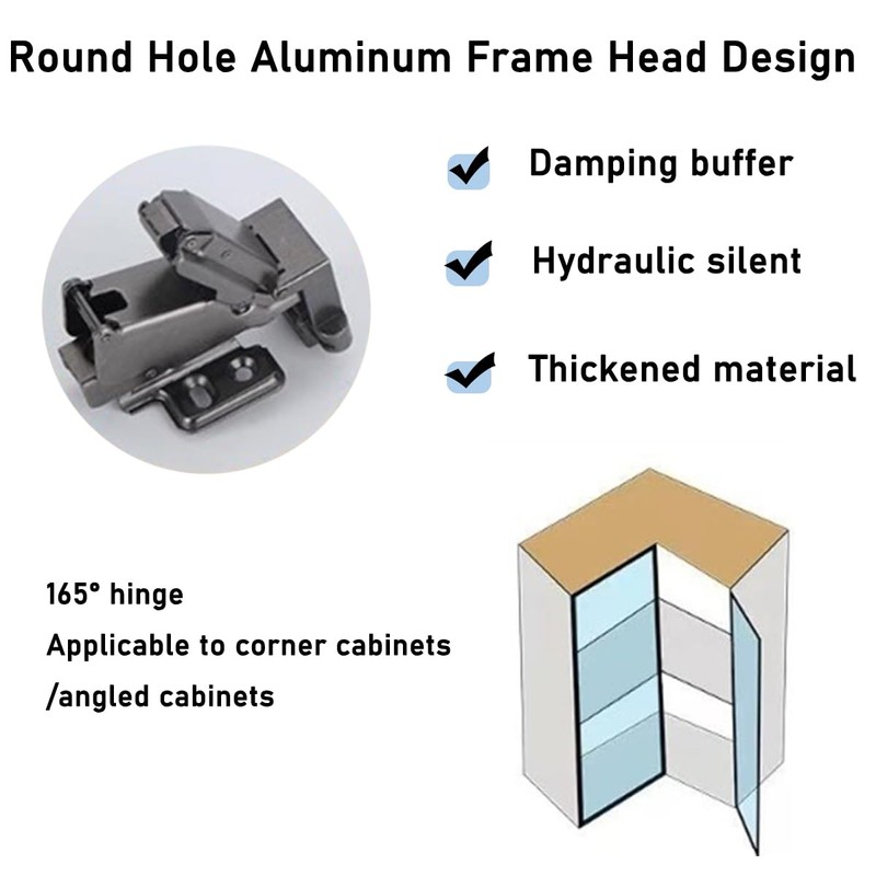 2 Pack Cabinet Door Hinges Full Overlay Soft Close Cabinet