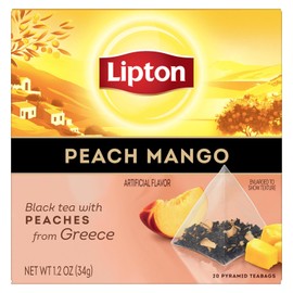 Lipton Peach Mango, Vanilla Caramel, & Lemon Black Tea 20 CT (1ea) (Variety Pack)