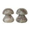 Creative Co-Op 2-Piece Marble Mushroom Shaped Bookends, Mint Chocolate Mélange