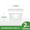 biocean Plastic Portion Cups with Lids (2oz-150CT) Jello Shot Cups