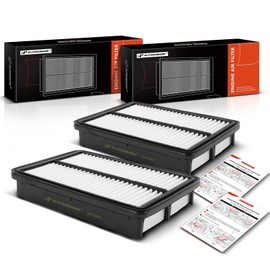 A-Premium Filtro de aire de motor de 2 piezas compatible con Hyundai Tucson 2005-2009 y Kia Sportage 2005-2010, 2.0L 2.7L, panel rígido, reemplazo # 28113-08000