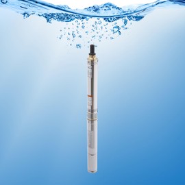 LIAPDG 110V/60Hz Submersible Pump, Well Submersible Water Pump Deep Well Pump for Farm Irrigation 0.25Kw Submersible Motor 3420rpm Speed Maximum 11.89Gal with 17 Impellers