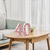 Light Up Number,Two Pink Glitter Number 40 Signs, Night Lights,