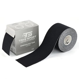 TAKE SPORT® Kinesiology Tape Kinesiology Tape Kinesiology Tape Kinesiology Tape 1 Roll 5 x 5 m 95% Cotton 5% Spandex Elastic (Black/Black)