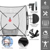 AOLIGEIJS 6'X6' Baseball Softball Practice Net,Pitching Net,Batting Net,with Baseball Tee,Bonus