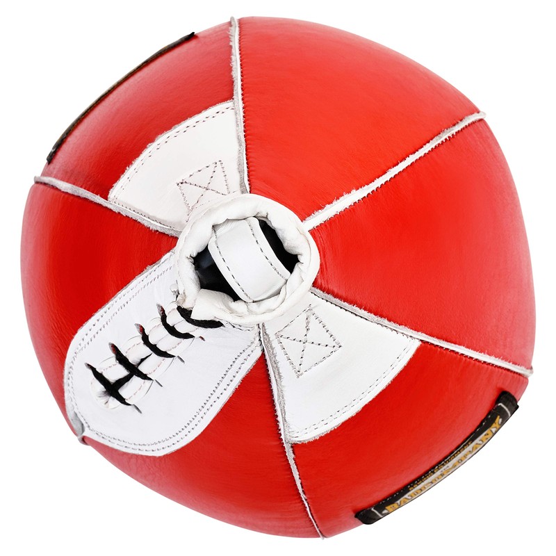 Professional Leather Boxing Speed Ball Red/Medium Leather Speed Ball in
