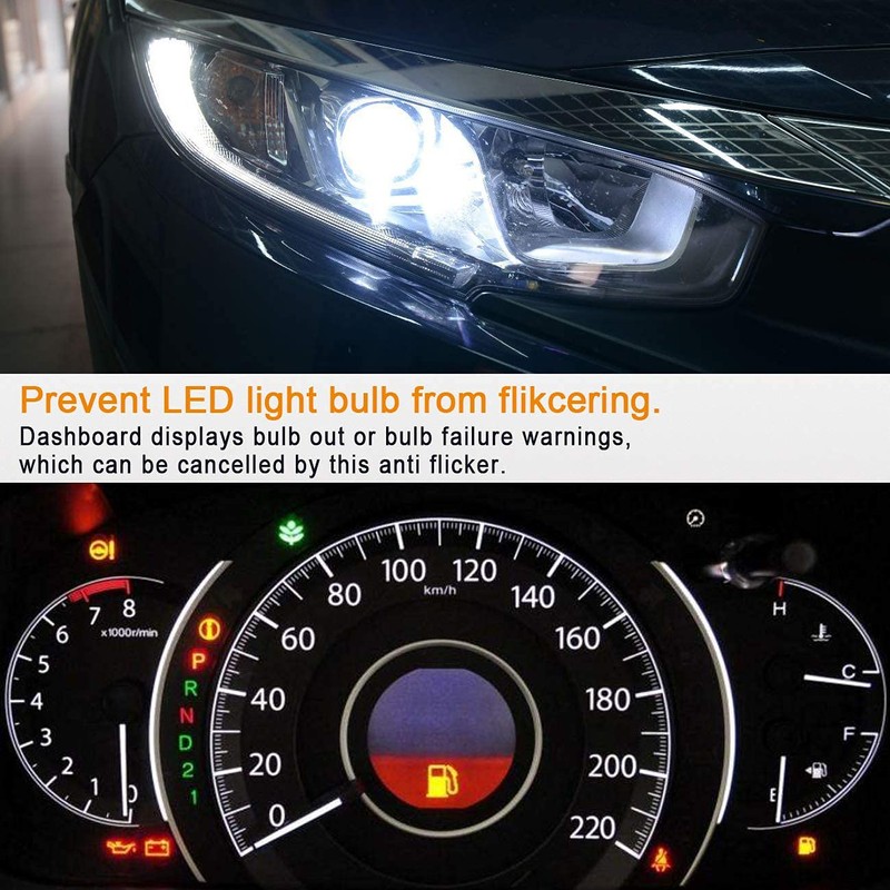 H8/H9/H11 LED Anti Flicker Capacitor Error Code Computer Warning Canceller