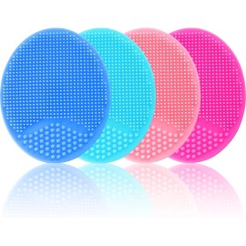 Unbranded Silicone Facial Cleansing Brush - 4 Pack Face Scrubber & Exfoliator