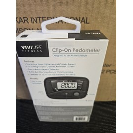 ViviLife Fitness Box Of 12-ViviLife Fitness Stay Fit Clip On Pedometer - Health - NIB