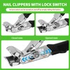 Toenail Clippers Sets for Thick Toenails for Seniors Long-Handled Curved