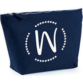 Hippowarehouse W Initial printed make up cosmetic wash bag 18x19x9cm