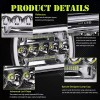 Unbranded Pair 7x6'' 5x7 LED Headlights Hi-Lo w/DRL fit Toyota