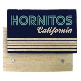 Hornitos California Souvenir Wooden 2" x 3" Fridge Magnet Retro Design 4 Pack