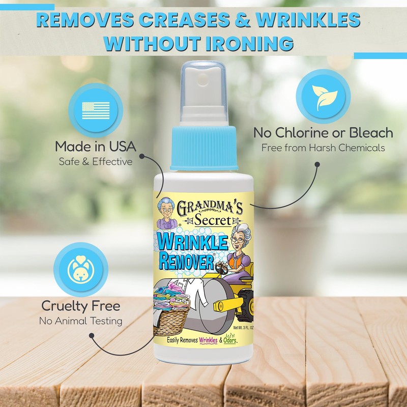 Grandma's Secret Wrinkle Remover Spray - Easily Removes Wrinkles &