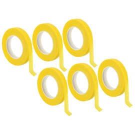 PATIKIL 30 Yard Floral Tapes, 6 Roll Florist Tape Crepe Paper Flowers Bouquets Tapes Waterproof for Bouquet Stem Wrapping, Yellow (27 Meters)
