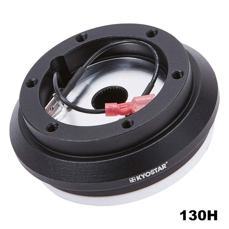 KYOSTAR Black Aluminum Steering Wheel Short Hub Adapter Quick Release