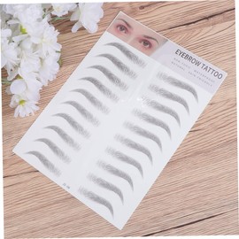minkissy Brow Stickers Set 2pcs Eyebrow Tattoo Stickers Natural Look Type 8 Black for Men Women Needed