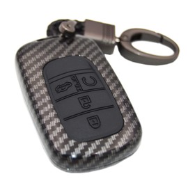 2-Layers Hybrid Combo Carbon Key Fob Cover for Honda Civic Accord CR-V HR-V V Pilot SI EX EX-L Touring 2022 to 2025