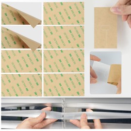 8 Pcs Vertical Blind Repair Tabs Clear Horizontal Blinds Replacement Slats Panels Self-Adhesive Blinds Replacement Fixers for Repair Damaged Blinds Blades (with String Hole, 2(W) x 3.5(L) Inches)