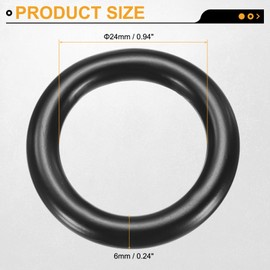 sourcing map 2Pcs M3 x 40mm Metal Rings, 304 Stainless Steel Solid Welded Seamless O-Ring Decorative Connecting for Macrame, Hanging Slings Rope, Black