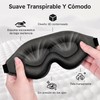 Kit de Sueño Profundo, Antifaz para Dormir 3D 100% Oscuridad