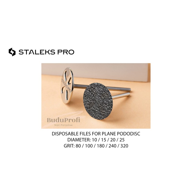 STALEKS Pododisc 25mm Pedicure + 5 Spare Files 180 Grit