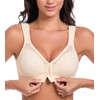 Lemorosy Minmizer Bra Without Underwire Front Closure Large Breasts Strong