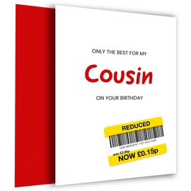 Hey Chimp Only the Best Birthday Card for Cousin - Funny Cousin Birthday Card to Say Happy Bday to Them