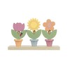 Orange Tree Toys Stacking Flower Pots, Wooden Stacking Toys, Flower