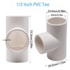 ZHMEINA 1/2" Tee 3 Way PVC Pipe Fitting, 6 Pack