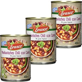 Erasco Mexican Chili with Carne with Green Peppers 400 g Pack of 3