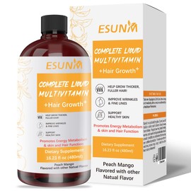 Complete Liquid Multivitamin Hair Growth,Support for Thicker Hair & Facial Wrinkles in Women | Biotin 30mcg | Semen Sesami Nigrum Promotes Energy Metabolism Skin & Hair for Ages 18+ | 16.23 Fl Oz
