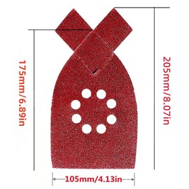 30pcs 120 Grit Large Mouse Detail Sander Sandpaper 8 Holes Hook and Loop Mouse Sander Pads for Black and Decker KA220G KA230 Mouse Sanders Mega Mouse Cyclon Sandstorm Craftsman