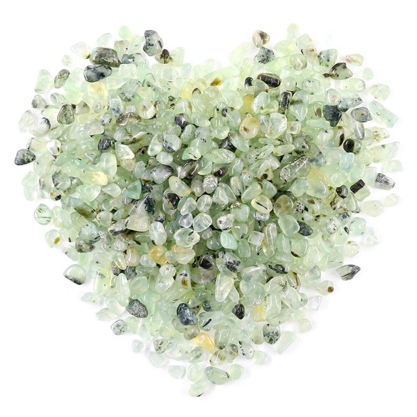 Swpeet 1.1 Pound Small Tumbled Chips Stone Gemstone Chips Crushed Pieces Irregular Shaped Stones Crystal Chips Stone Perfect for Jewelry Making Home Decoration (Green Aveturines)