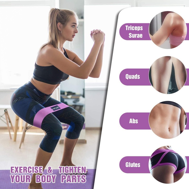 Fabric Resistance Bands for Arms Women,Resistance Bands for Legs and