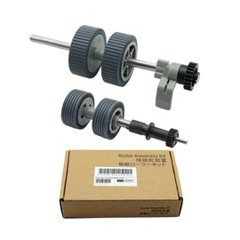 2025 New PA03540-0001 Brake Roller and PA03540-0002 Pick Roller with Shaft Scanner Part Fits for Fujitsu Scanner Fi-6130 Fi-6130Z Fi-6140 Fi-6140Z Fi-6230 Fi-6230Z Fi-6240 Fi-6240Z Fi-6125 Fi-6225