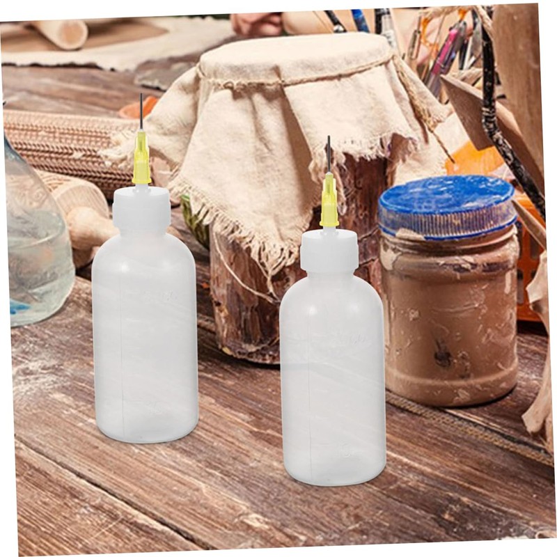 ULTECHNOVO 4pcs Precision Glue Squeeze Bottles with Needle Tips Applicator