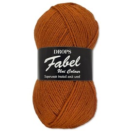 Frida's Wollhaus Drops 50 g Fabel Sock Wool, Virgin Wool, Superwash Yarn, Knitting, Crochet, 45 Colours (110 | Rust)