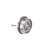TOP-VIGOR 10Pcs F683ZZ Flanged Ball Bearing, 3x7x3mm Shielded Chrome Steel