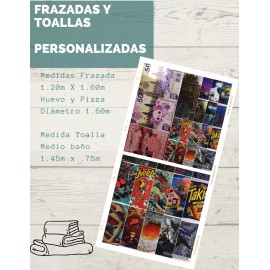 Zyanyamex Toalla Para Mano 100% Personalizada 40cmx60cm (pack De 4pzs)