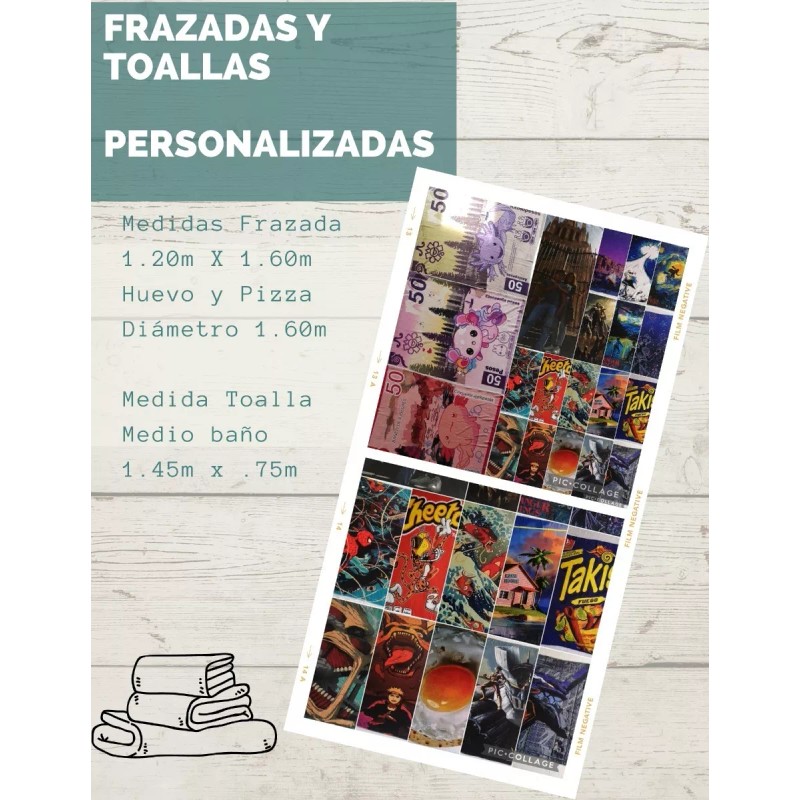 Zyanyamex Toalla Para Mano 100% Personalizada 40cmx60cm (pack De 4pzs)