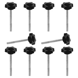 JJWNMLL 10 pieces M8 x 80 mm hexagonal plastic head star screw, star handle screw, thread replace star hand, hand start screw, mechanical locking screw