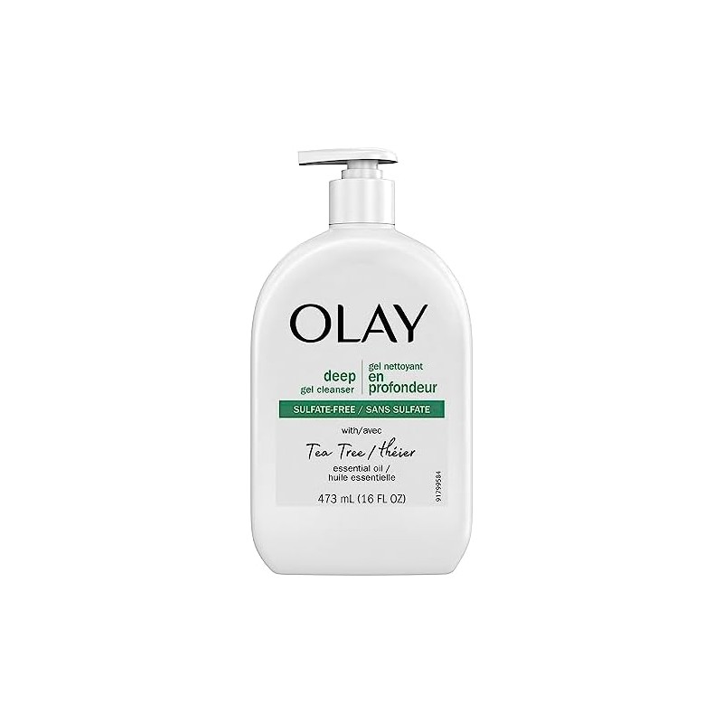 Olay Deep Gel Cleanser with Tea Tree Essential Oil, 16