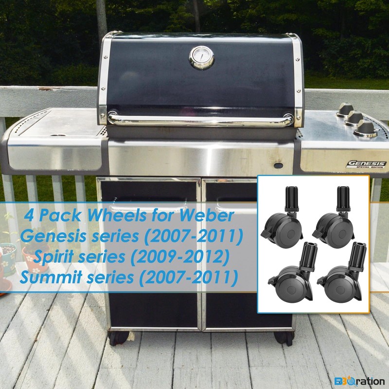 BBQration 70360 Locking Caster with Insert for Weber Spirit E-310